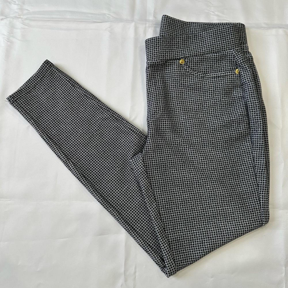 Michael Kors Skinny Pants black & white houndstooth size M